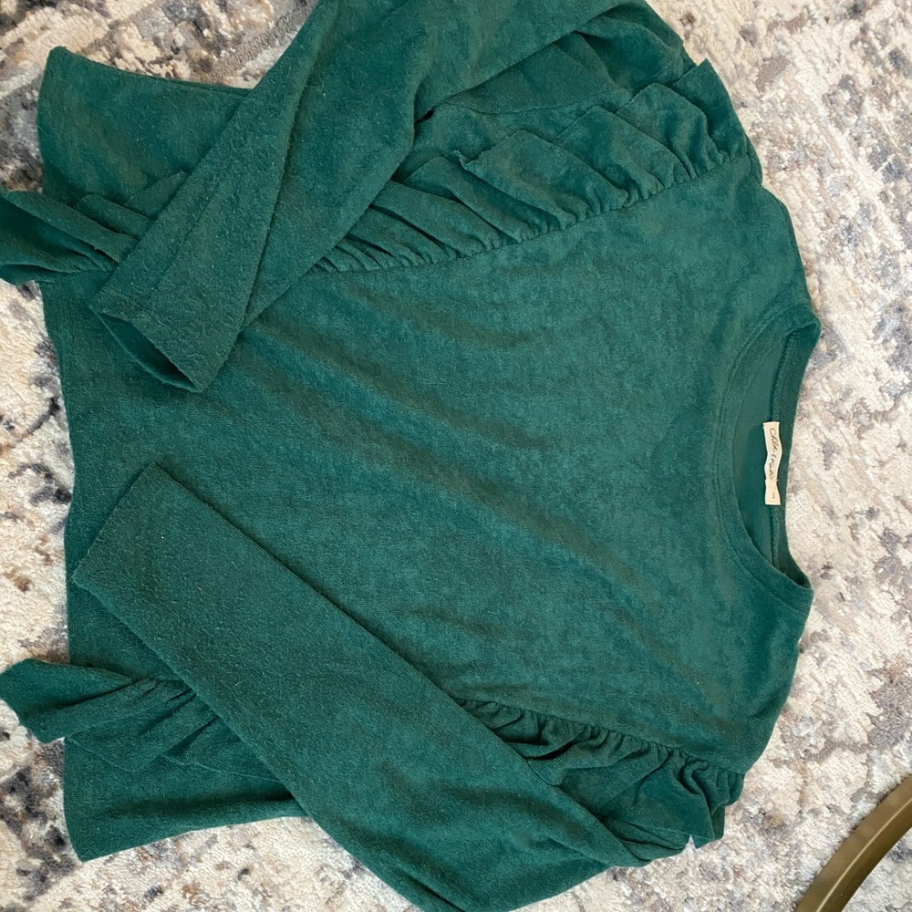 Soft green long sleeve top